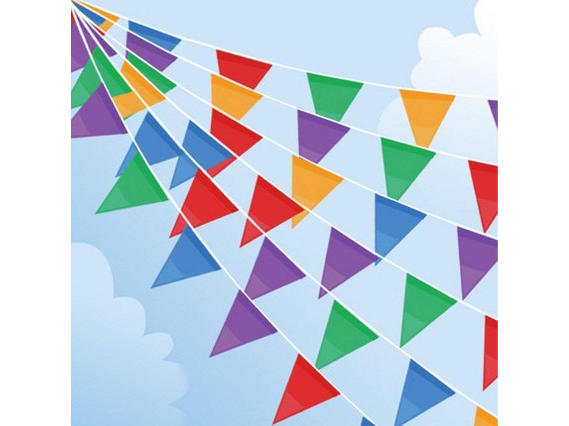 2026-bandera De Festón De 100m, 200 Banderas Triangulares De Nylon Multicolor Para Fiesta Y Eventos Al Aire Libre
