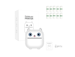 Impresora Térmica Portátil Bluetooth X15 Blanca (10 Rollos De Pegatinas) SIURN
