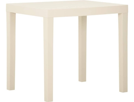 Mesa de jardín VIDAXL Blanco Plástico (79x65x72 cm)