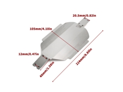 Placa Protectora De Acero Inoxidable Para Chasis Y Caja De Cambios Para Coche Teledirigido Mjx 16207 16208 16209 16210 H16 1/16