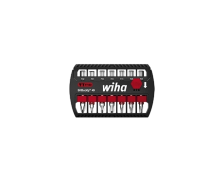 WIHA Juego de bits BitBuddy®, bits en TY de 49 mm Phillips, Pozidriv, TORX®, de 8 unid. de 1/4" (42116)