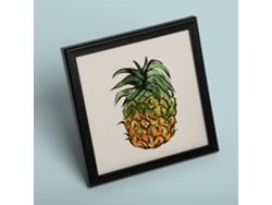 Póster NACNIC Cuadrado de Piña Para Todos. de Frutas y Verduras de Forma Cuadrada, Ilustrada con Dibujos A Color.