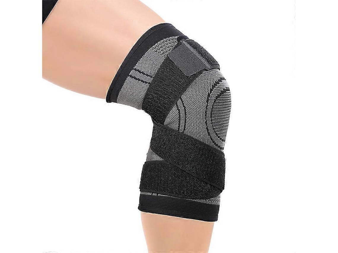 Rebe-soporte Para Joelho Com Brazalete Ajustável Ligamento Protetor Desportivo Compressão Manga Transpirable Xl Gris