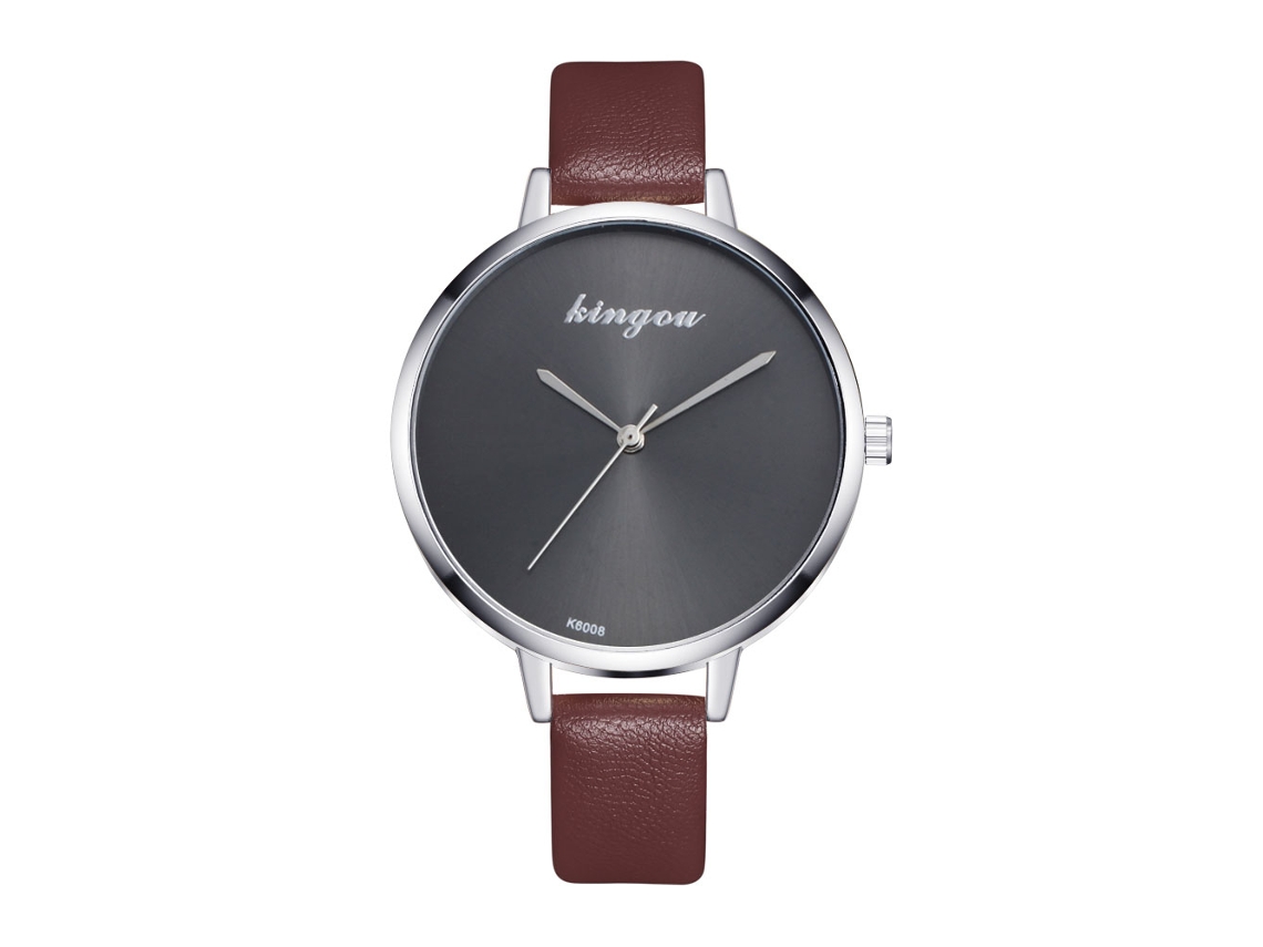 Reloj De Pulsera Analógico Redondo De Cuarzo, Moderno, Para Hombre Y Mujer, Color Café.