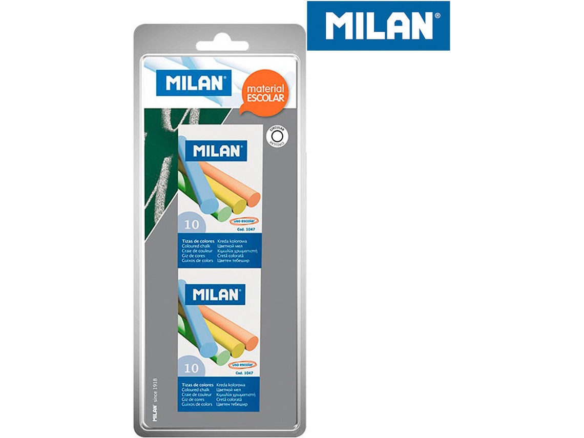 Blister MILAN 2 Cajas 10 Tiza Color