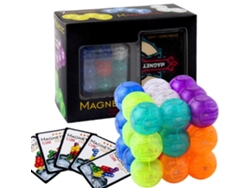 Juego De Construcción Diy Con Bolas Magnéticas Y 54 Tarjetas Con Formas: Juguete Antiestrés Para Niños Y Adultos.