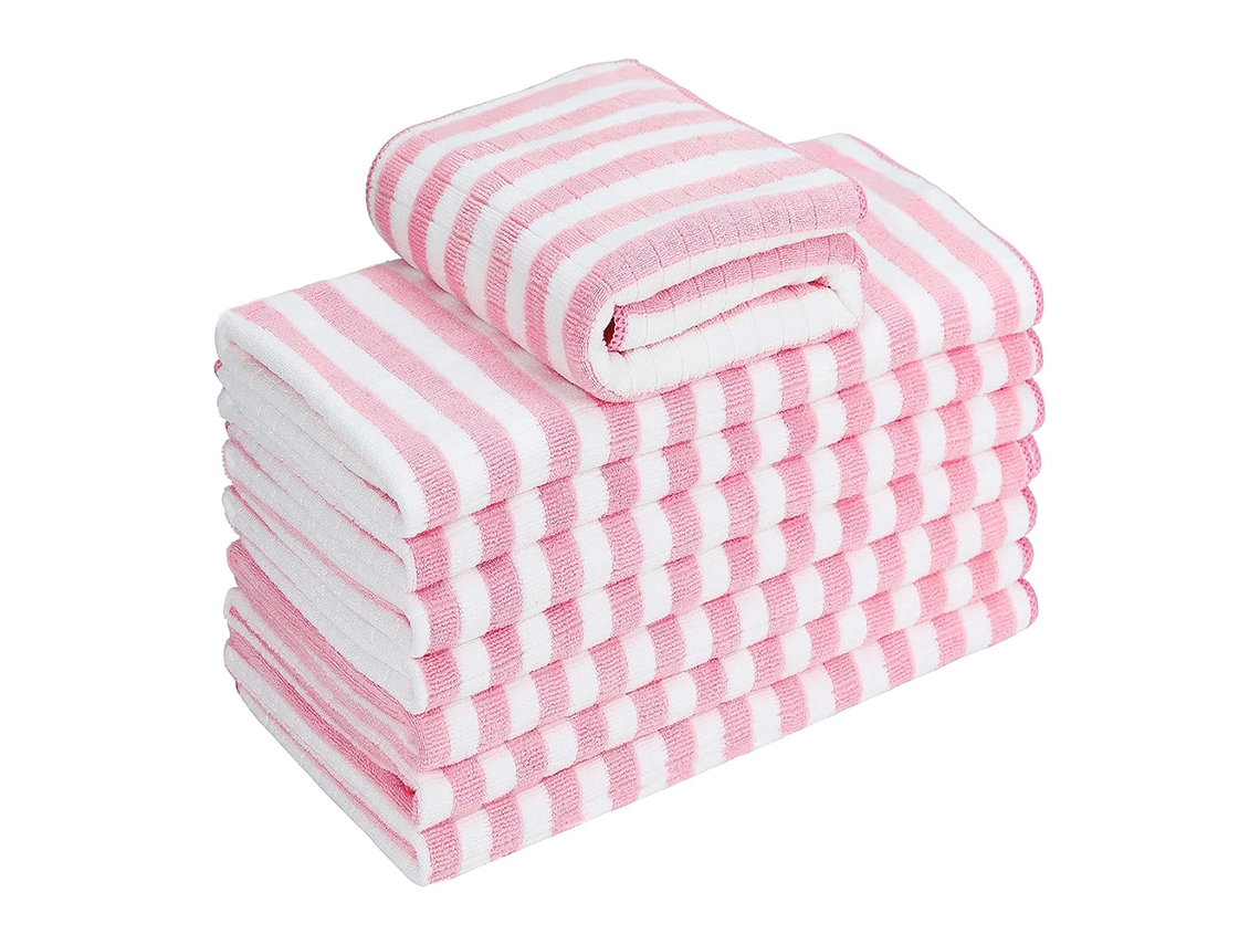 Juego de paños de cocina Kofihety absorbentes rosa (66x45cm)