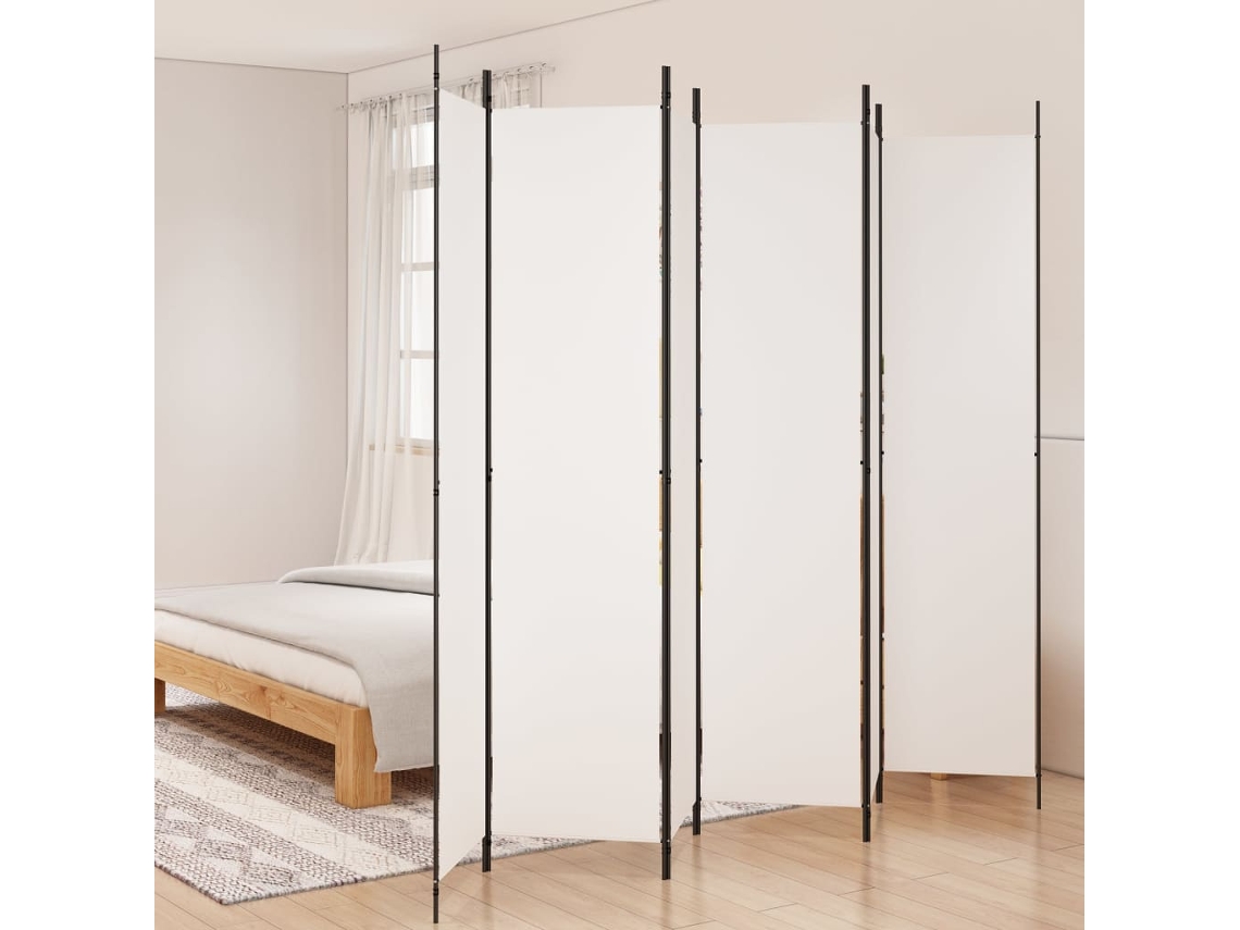 Separador LOVELY HOME con 6 Paneles de Tela Blanca (300 x 220 cm)