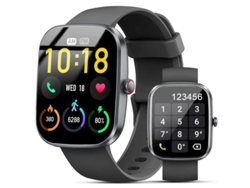 Reloj inteligente con llamadas Bluetooth, monitorización meteorológica, frecuencia cardíaca y presión arterial, contador de pasos Yizhood