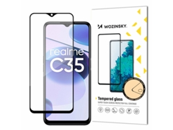 Protector de Pantalla Protector Templado Pantalla Completa Súper para Realme Realme C35 WOZINSKY Negro