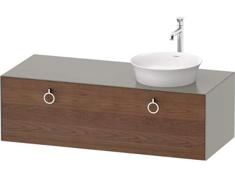 DURAVIT Tulip blanco, mueble de baño colgado en la pared, ancho 1300 x profundidad 550mm, con 1x extraíble, con tirador, WT4982R