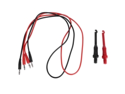 Cables De Prueba Con Conector Banana Doble, Gancho De Reparación De 4 Mm, 1 M, 10 A, Resina De Silicona, Rojo Y Negro.