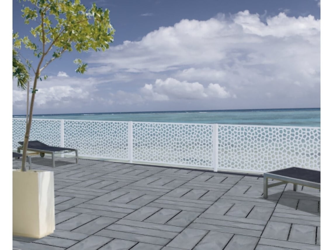 Panel mosaico blanco 1x2mt.