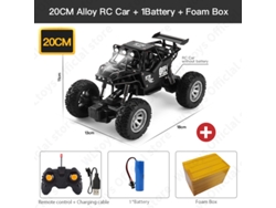 Coche RC de aleación 120 con luces LED, control remoto de 2.4G, buggy todoterreno, camión teledirigido, juguete para niños, color negro. Aeuzwr