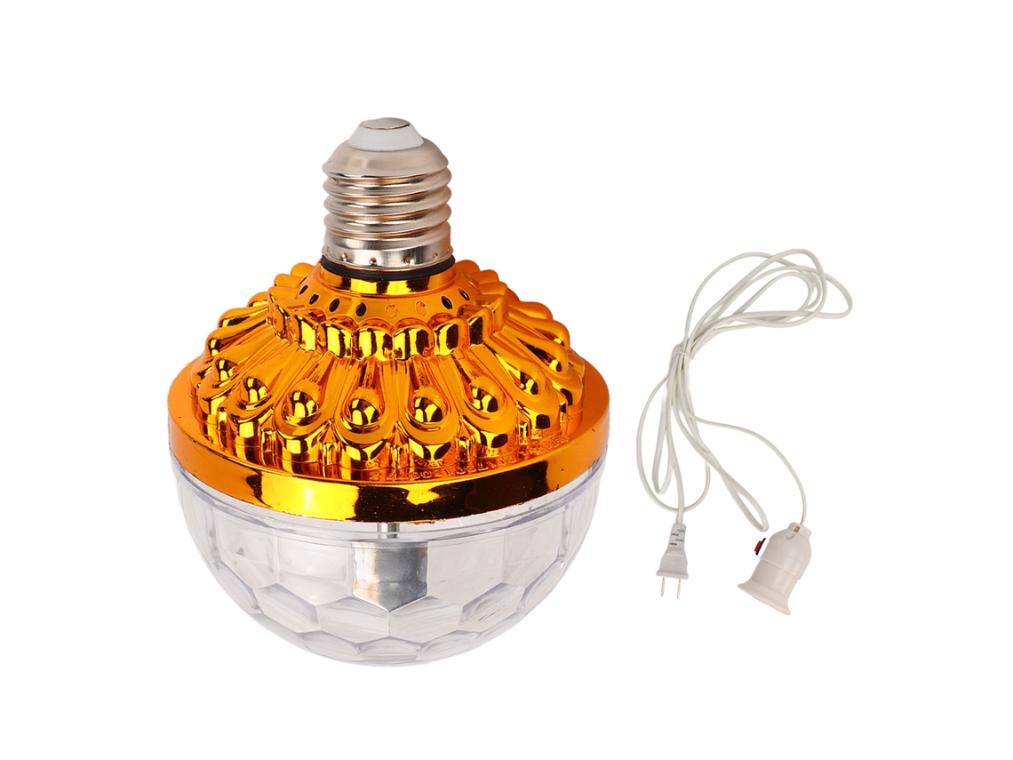 2026-bombilla Led Rgb Giratoria 6w E27 Para Fiesta Con Cable De 2.5m Para Ktv Bar