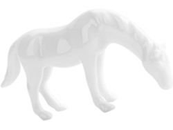 Adorno Caballo Miniatura Cerámica Blanca Delicada Decoración Bonsáis Habitaciones Elegante Añade Toque Natural