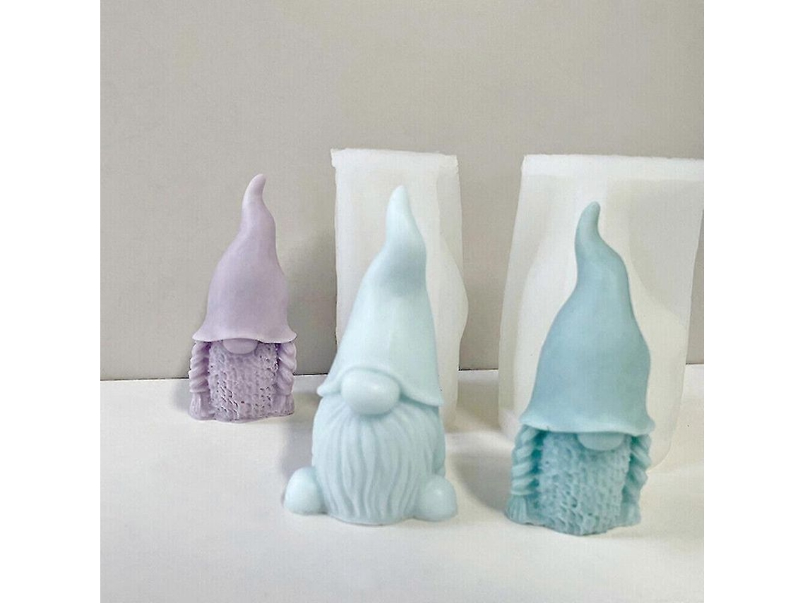 Molde De Silicona 3d Para Velas De Papá Noel Para La Elaboración Casera De Cera Y Jabón Navideño.