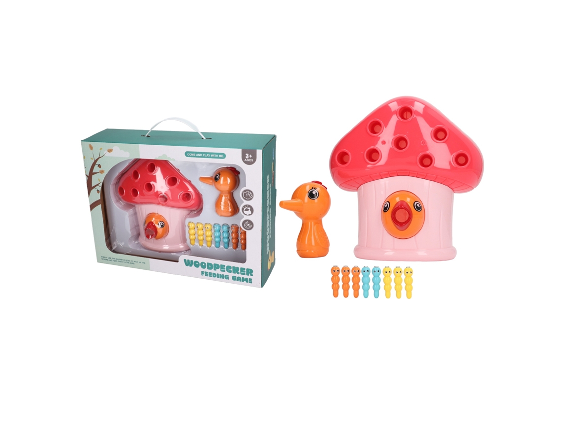 -juguete De Gusano Magnético Para Pájaros Juego De Alimentación Desarrollo Motor Fino Y Sensorial Niños Bebés Rojo