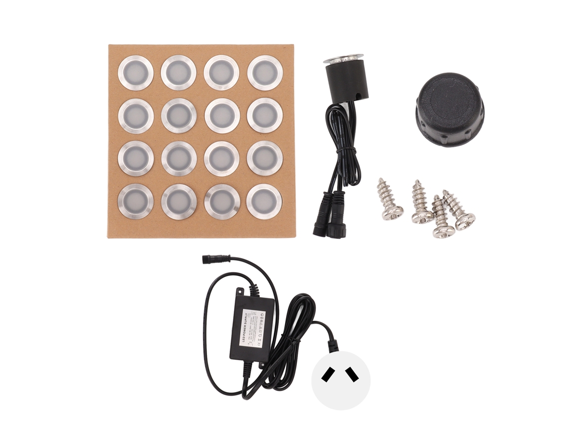 16 Unidades De Lámparas Led Subterráneas De Acero Inoxidable Ip67 Para Jardín, Terraza Y Escaleras, 12 V, 3000 K