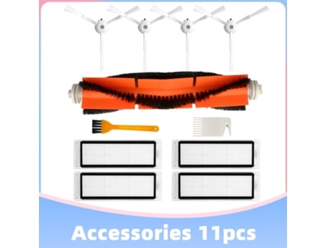 Reemplazo de cepillo principal, cepillos laterales, juego de cubierta de filtro Hepa para Xiaomi Mijia 1 / 1S Roborock S4 S5 S50 S55 S6 Xiaowa E25E35