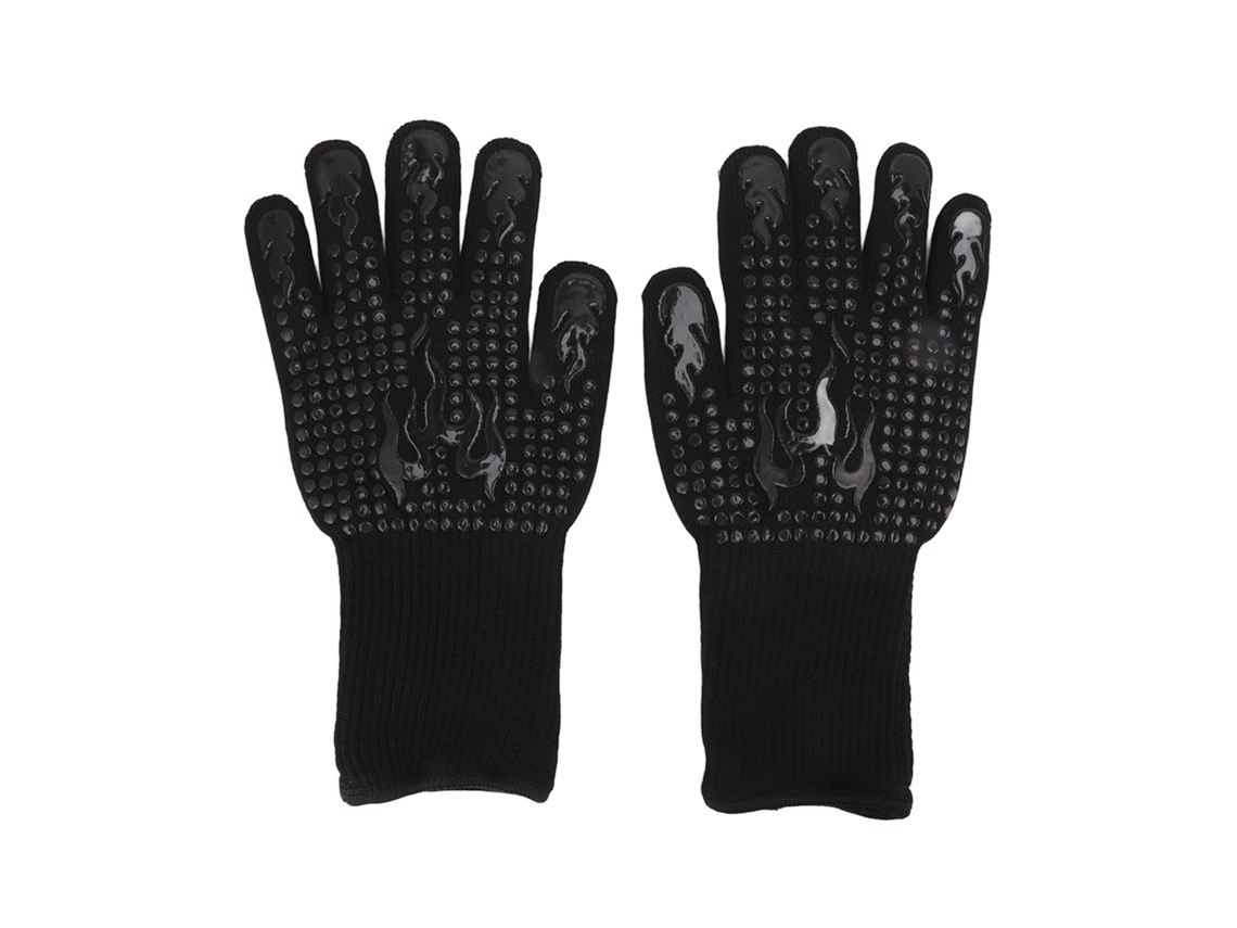 Guantes resistentes al calor, antiderrames, lavables, talla única, color negro