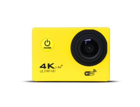 Action Cam SLOWMOOSE Ultra HD 4K 16 MP Wi-Fi Impermeable 2 Pulgadas (Amarillo - Con Control Remoto)
