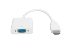Adaptador Convertidor De Interfaz Multimedia Hd A Vga Para Computadora, Laptop, Monitor, Proyector - Blanco