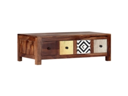 Mesa de Centro de Apoyo 90X50X30 Cm Madera de Sheesham Maciza
