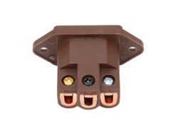 Conector de alimentación Monosaudio IC71 IEC hembra de cobre puro para montaje en panel, 100-250 V, marrón (c)