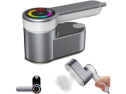 Plancha de vapor portátil HB 609 para ropa, quitaarrugas manual para viajes, se calienta rápidamente, ideal para el hogar y viajes. Gris Sfushos