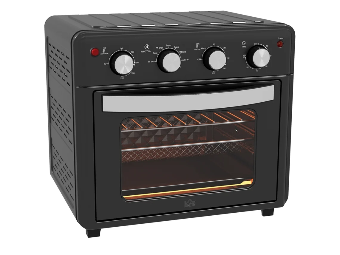Mini horno de convección de 30 l, 90-230 °C, freidora de aire, 7 modos