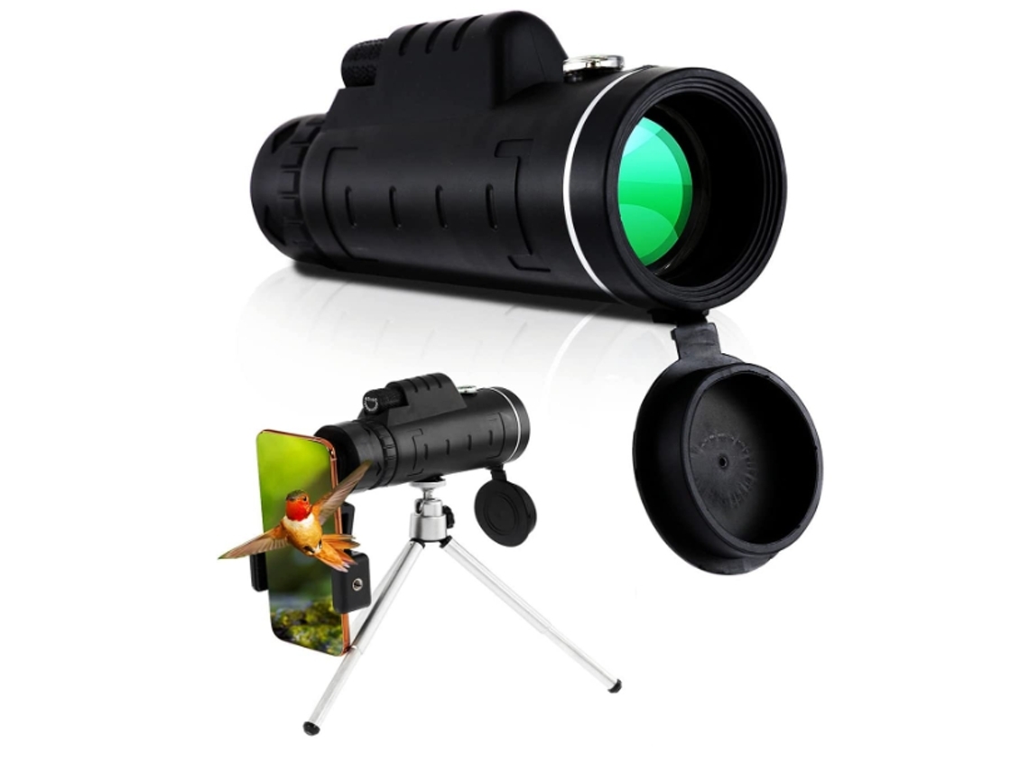 Prismáticos ENKERS Monoculares 40X60 para adultos HD Prisma de alta potencia Monocular Impermeable Monocular Negro