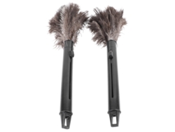 Baok - Juego de 2 cepillos retráctiles de plumas de avestruz con mango largo para la limpieza del hogar.