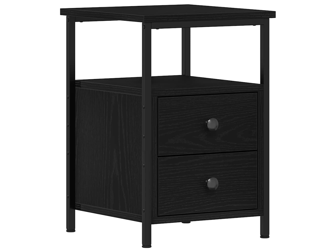 Maison Exclusive - Mesilla De Noche Roble Negro 34x35,5x50 Cm Madera De Ingeniería