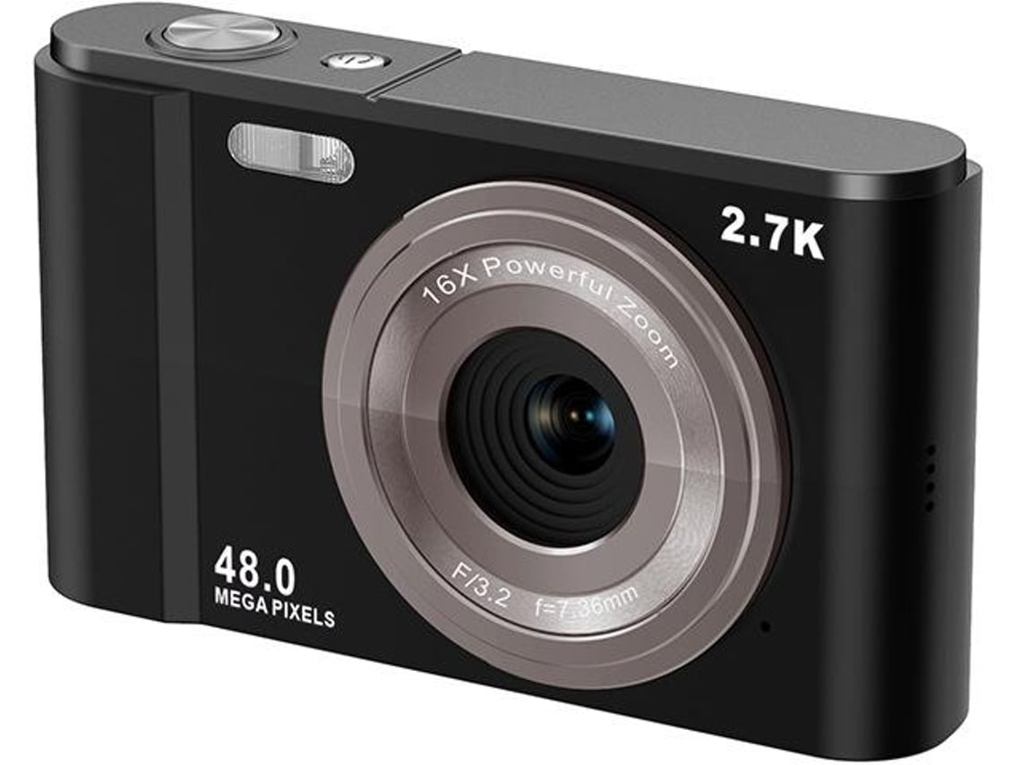 Cámara Digital Hd Para Fotografía Doméstica Full Hd 2.7k 48mp 16x Interstellar Black Tarjeta De Memoria 32g Zruxe