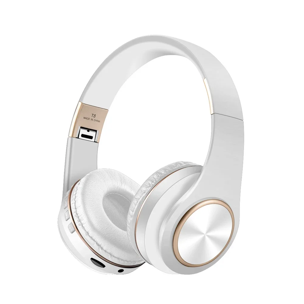 Auriculares Bluetooth (blancos), Con Cancelación De Ruido, Reproductor De Mp3 Y Para Deportes.