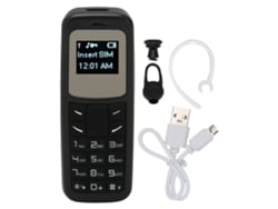 Mini Teléfono Móvil Pequeño Con Auriculares Bluetooth, Compatible Con Sim, 2g Cuatribanda, Negro.