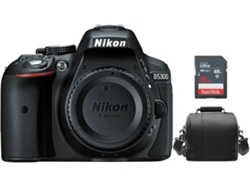 Kit Cámara Réflex NIKON D5300 Negro + Bolsa + 16gb SD