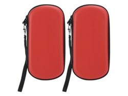 2pcs Bolsa De Armazenamento Portátil Eva Dura Protetora Para Console Psvita 1000 2000 E Psp1000 2000 3000 Vermelha