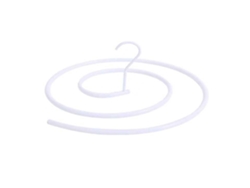 Soporte espiral de acero inoxidable para colchas y sábanas - Ahorra espacio - Blanco