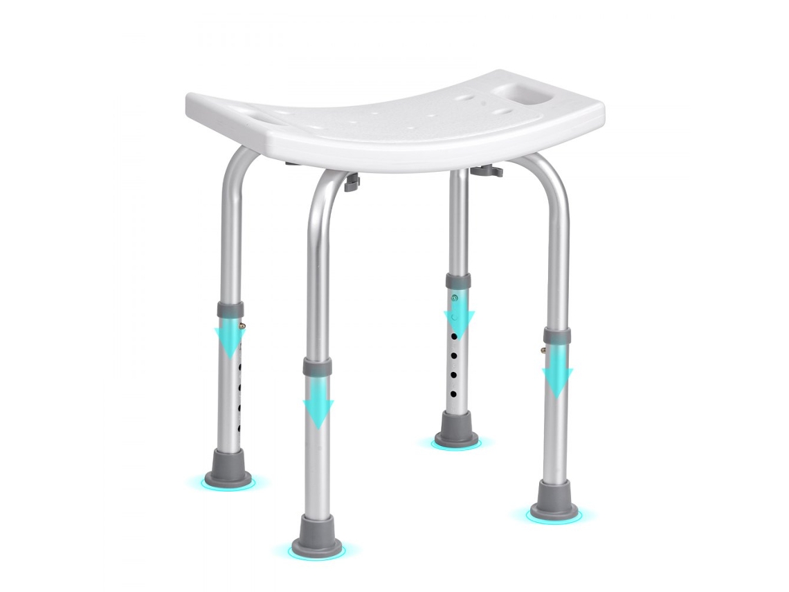 Juego de accesorios de baño con banco de ducha antideslizante, soporte ajustable y silla ergonómica de Tekmaquinas