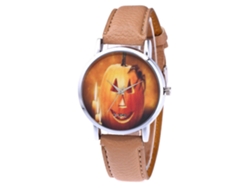 Reloj De Pulsera Informal Para Mujer Zhoulianfa Con Estampado De Calabaza, Movimiento De Cuarzo Y Correa De Poliuretano.