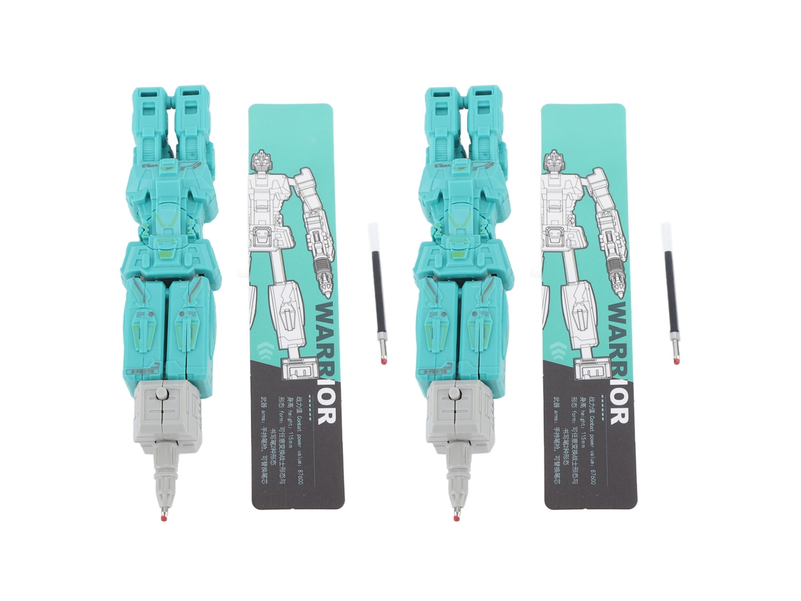 Bolígrafo Robot Transformable De 2 Piezas, Desmontable, De Plástico Verde, Para Estudiantes.