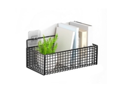 Cesta De Almacenamiento Negra Para Pared, Sin Agujeros, Multifuncional, De Acero Al Carbono, Para Cocina/dormitorio.