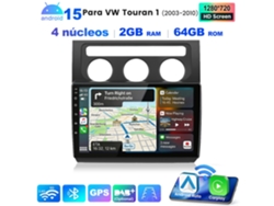 Pantalla De Radio De 10" Para Vw Touran 1 (2003-2010) — 2gb+64gb, Android 15, Wifi, Gps, Manos Libres, Soporte Para Controles Al Volante, Carplay Y An