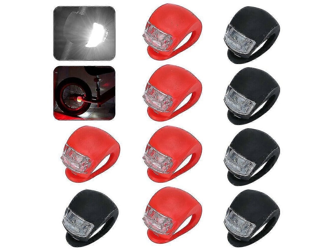Omni-10x Lámpara De Bicicleta Luz Delantera Trasera Rueda Led Silicona Modos De Luz Seguridad Exterior