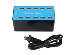 Estación De Carga Usb 10 Puertos 100w Hub De Carga Rápida Inteligente Multipuerto Wlxa5b