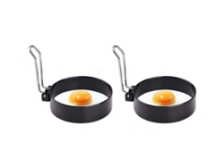 2 Aros Antiadherentes Para Huevos, De Acero Inoxidable, Para Huevos Fritos, Tortitas Y Tortillas (10,2 Cm X 2,1 Cm)