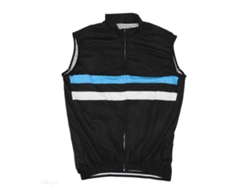 Chaleco de ciclismo Rebe, confeccionado en malla transpirable de secado rápido, con detalles reflectantes, sin mangas, ligero, deportivo, azul claro, talla XXXL.