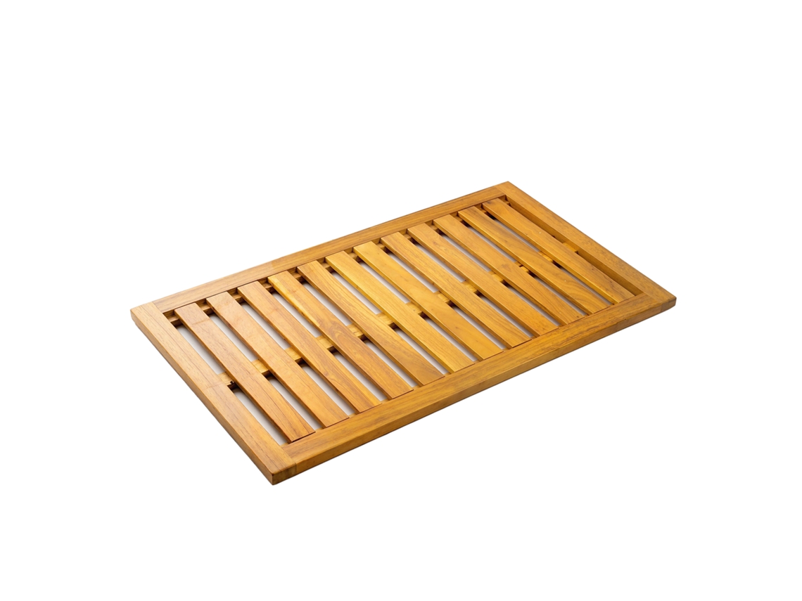 Alfombrilla De Ducha Antideslizante De Madera De Acacia, 91x51 Cm, Para Baño, Spa O Piscina.
